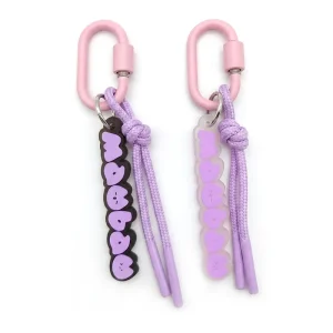 Colorful Braided Backpack Charms Custom Design Acrylic Pendant Keychain for Students Travel