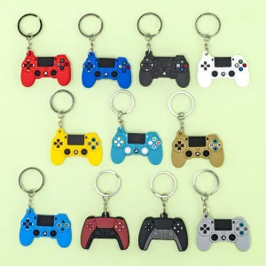 Colorful Cartoon Game Controller PVC Rubber Key Chain Custom Logo Key Holder Promotional Gift Keychains
