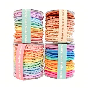 Colorful Elastic Polyester Headbands for Kids Durable Geometric Fashion Hair Ties 5cm Size Sweet Lovely Style Hair Accessories