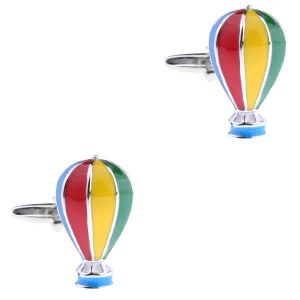 Colorful Enamel Hot Air Balloon Novelty Cufflink Custom Men Suit Shirt Fashion Accessory Wedding Tuxedo Trendy Jewelry