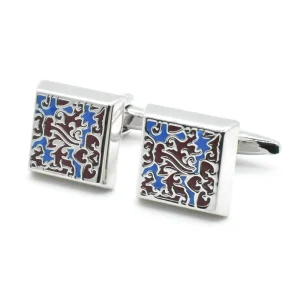 Colorful Enamel Premium Cufflinks Custom Men’s Suit Shirt Fashion Accessory Wedding Tuxedo Trendy Jewelry Gift Set