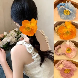 Colorful High Quality Lightweight Elastic Hair Accessories for Women for Wedding Party Vacation Ponytail