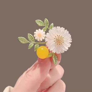 Colorful High Quality Women Fashion Flower Shape Brooches for Coat Luxury Jewelry Brooch Clothing Accessories