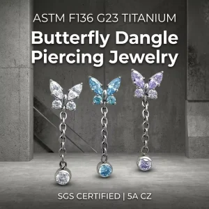 Colorful Hypoallergenic Body Jewelry Piercing Studs