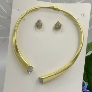 Colorful Jewelry in Europe and America Personalized Fashion Gold Plated Women’s Jewelry Set