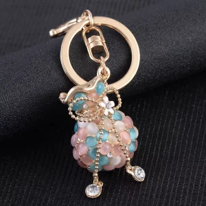 Colorful Luxury Keychains Alloy Key Rings Bag Pendants
