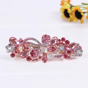 Colorful Rhinestone Bling-bling Spring Clip Women Luxury Diamond Hair Clips Hairpins