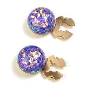 Colorful and Shiny Style Button Cover Fashion Violet Button Covers Detachable Clip Seamless Jewelry Cufflinks for Shirts