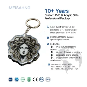 Commercial Grade Custom Acrylic Keychain Brand Licensed Anime Character Charm Waterproof Scratch Resistant Print OEM