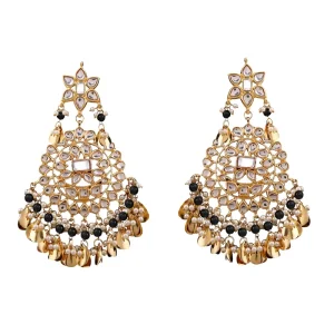Contemporary Ethnic Beaded Imitation Pearl Crystal Rhinestone Drop Hanging Earrings Durable Alloy Base Bridal Styling Fashion