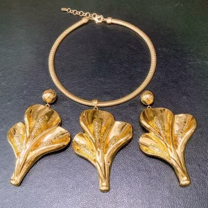 Copper Alloy Gold Plated Unique Fashion Factory Popular Wedding Party Gift Birthday Daily Anniversary Engagement Jewelry Set