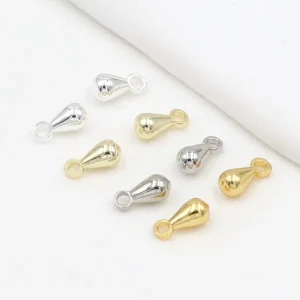 Copper Plated 18K Real Gold Joker Bracelet Pendant Accessories DIY Tail Chain Water Drops Small