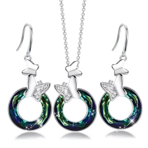 Costume Butterfly Crystal Women Artificial Jewellery Jewelry Sets