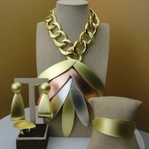 Costume Fashion Dubai African Bridal Stone Wedding Great Quality Jewelry Sets