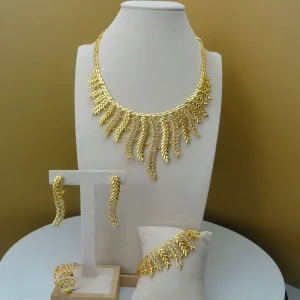 Costume Fashion Dubai African Jewelry Sets Gold Plated Ladies Jewelry Sets