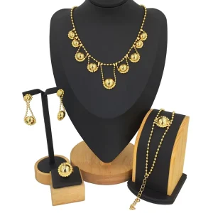 Costume Fashion Dubai Jewelry Accessories Gold Plated Ladies Jewelry Sets FHK12086