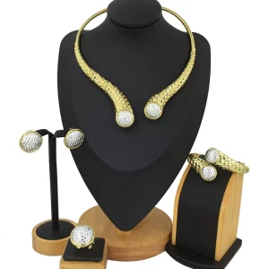 Costume Fashion Dubai Jewelry Accessories Gold Plated Ladies Jewelry Sets FHK12274