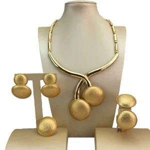 Costume Fashion Dubai Jewelry Accessories Gold Plated Ladies Jewelry Sets FHK17232