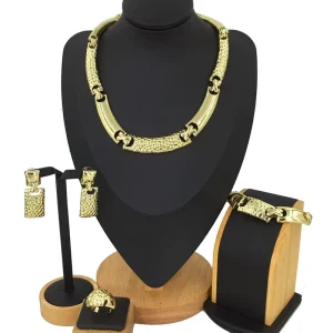 Costume Fashion Dubai Jewelry Accessories High Quality Gold Plated Ladies Jewelry Sets FHK12346