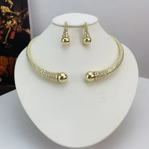 Costume Fashion Dubai Jewelry Accessories High Quality Gold Plated Ladies Jewelry Sets FHK21946