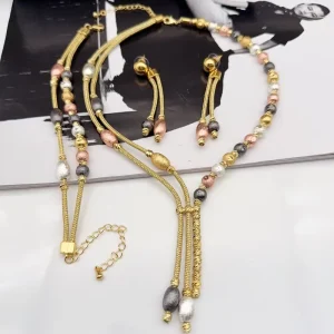 Costume Fashion Dubai Jewelry Accessories High Quality Gold Plated Ladies Jewelry Sets FHK22409