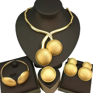 Costume Fashion Dubai Jewelry Gold Plated Ladies Jewelry Sets for Women FHK17232