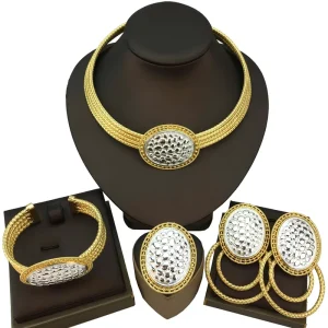 Costume Fashion Dubai Jewelry Luxury High Quality Gold Plated Ladies Jewelry Sets for Women