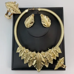 Costume Fashion Jewelry Big Earrings Brazilian Gold Jewelry Sets for Women FHK21907