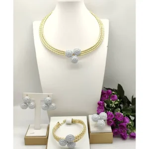Costume Fashion Jewelry Big Earrings Italian Gold Jewelry Sets for Women