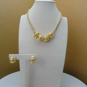 Costume Fashion Pendant Dubai African Jewelry Sets for Bridal Wedding Gold Plated Jewelry Sets