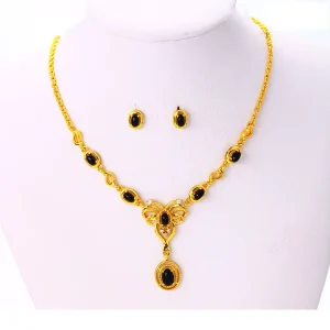 Costume Jewellery Sets Fashion Popular 24k Gold Plated Wedding Jewelry Set
