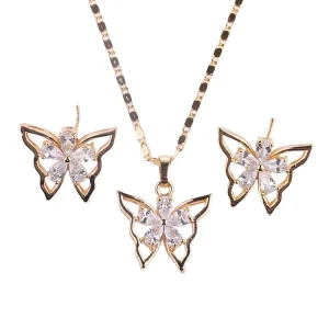 Costume Jewelry Butterfly 18K Dubai New Arrival Jewelry Big Costume Sets