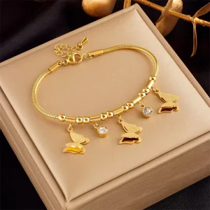 Costume Jewelry Non Fading Bracelet Stainless Steel Waterproof Charms Bracelet Dijes Pulseras For Pulseras De Acero Inoxidable