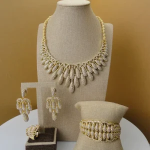 Costume Jewelry Set Zircon Jewelry Set Dubai Gold Jewelry Set FHK5266