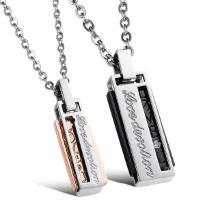 Costume Jewelry Stainless Steel Couple Necklace Jewelry