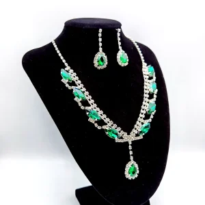 Costume Vintage Imitation Jewelry Set with Quartz Rhinestone Silver Plated Party Wedding Bridal Dressy Jewelry