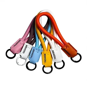 Cowhide Keychain Pendant Braided Water Bottle Phone Charm Plush Toy Lanyard Customizable Logo Model 2603 Printing