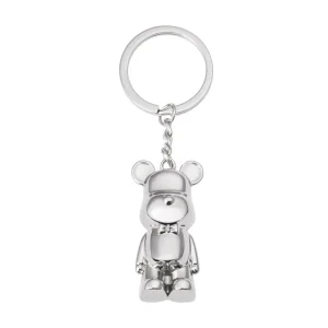 Creative 3D Bear Metal Keychain Zinc Alloy Carabiner Pendant Bag Accessory For Cars With Custom Logo Great For Creative Gifts
