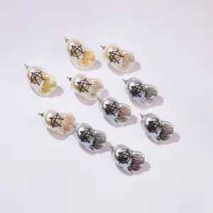 Creative Baseball Cap Pendant Fashion Pearl Pendant Epoxy Resin Earrings Necklace Accessories Fashion Jewelry Accessories