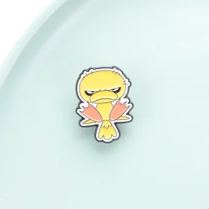 Creative Bird Enamel Brooch Cute Yellow Animal Lapel Pin Fashion Jewelry Badge