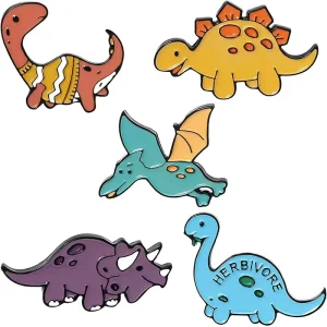 Creative Cartoon Animal butterfly and Dinosaur shaped Metal Decorative Pins Backpack Decoration Collectibles Custom