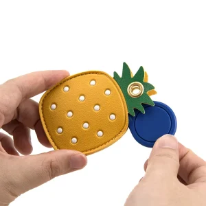 Creative Cartoon PU Card Holder Keychain Cute Girls Access Control Bus Card Cover Bag Charm Gift