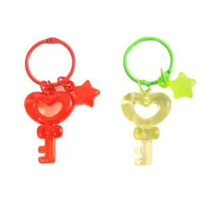 Creative Colorful Transparent Key Pendant Card Ring Keychain D-ring Pendant Accessories Material