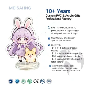 Creative Custom Acrylic Keychain Irregular Shape Double Sided Full Print Anime IP Charm Customized For Brand Project