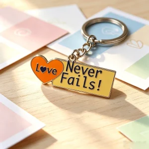 Creative Cute Design Metal Keychain Nickel Plating Custom Never Fails Key Holder Backpack Keyring Charm