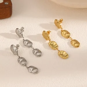 Creative Design Jewelry High Quality Three-Layer Pleated Earrings Round Unique Personalized Drop Earrings for Women