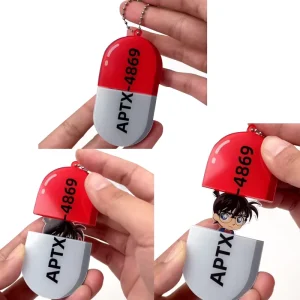 Creative Fashionable Hot Selling Pressing Hidden Style Keychain with Capsule Shape