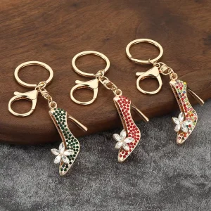 Creative Flower High-heeled Shoes Keychain Women’s Bag Pendant Accessory