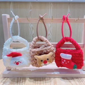 Creative Mini Bag Charm Christmas Gift Plush Cute Keychain Charms Holiday Gift