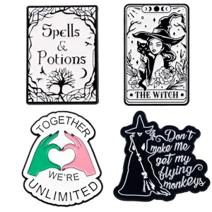 Creative Movie and TV Cartoon Character Brooch Fashionable English Letter Metal Badge Accessory for Clothing and Bag Decoration